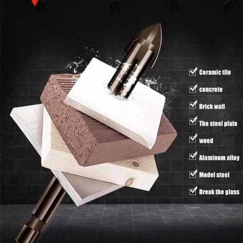 5pcs/set Efficient Universal Drilling Tool Cemented Carbide Drill Bit Ceramic Brick Wall Hole Opening Power Tools Accessories