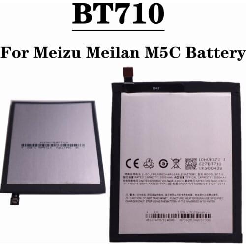 For Meizu M5C Meilan 5C M710M M710H M793Q Blue A5 BT710 3060mAh Phone Battery High Quality Replacement Batteries