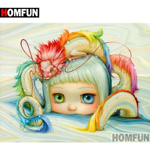 HOMFUN Full Square/Round Drill 5D DIY Diamond Painting "Cartoon character" Embroidery Cross Stitch 3D Home Decor Gift A13005