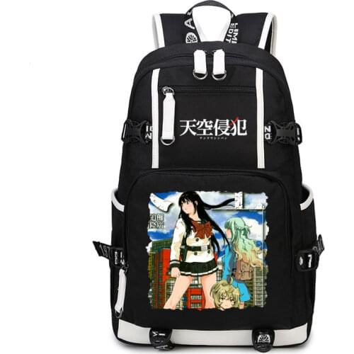 Anime High-Rise Invasion Honjo Yuri Backpack print high-quality Travel Weekend Bags Mochila Cosplay Masked man Canvas Schoolbag