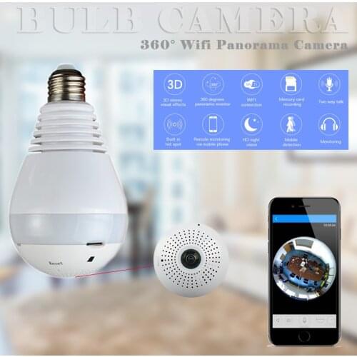 1080P 360 Security wifi Camera Lamp Panoramic Bulb IP CCTV Video Surveillance Fisheye HD Night Vision Audio ip camera wireless