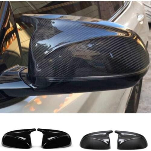 Carbon Fiber Side Mirror Cover Cap For BMW X3 G01 2018 2019 X4 G02 X5 G05 X7 G07 horn Wing Rearview Case Shell Cover Replacement
