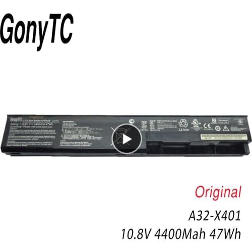 GONYTC A32-X401 Original Laptop Battery For ASUS X301 X301A X401 X401A X501A A31-X401 A41-X401 A42-X401