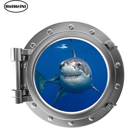 HotMeiNi 13cm x 12.5cm Car Sticker Adesivi Adesivo Sticker Tunning Auto Moto Squalo Pesci Pesce Teschi Waterproof Car Styling