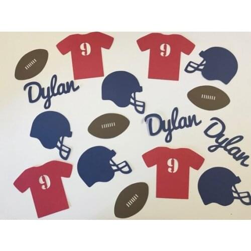 Personalize name age football boys Birthday Party confettis,baby shower table scatters Christening baptism confettis