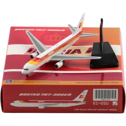 1:400 Alloy Collectible Plane JC Wings XX4260 Iberia Airlines Boeing 767-300ER Diecast Aircraft Jet Model Reg#EC-GSU With Stand