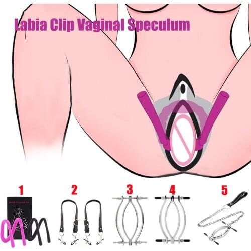 Labia Clip Nipple Clamps BDSM Bondage Slut Adult Game Clit Stimulator Teasing G-spot Massage Vaginal Speculum SM Female Sex Toys