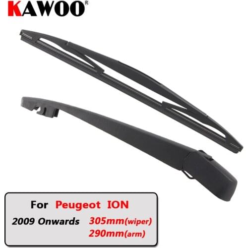 KAWOO Car Rear Wiper Blade Blades Back Window Wipers Arm For Peugeot ION Hatchback (2009 Onwards) 305mm Auto Windscreen Blade