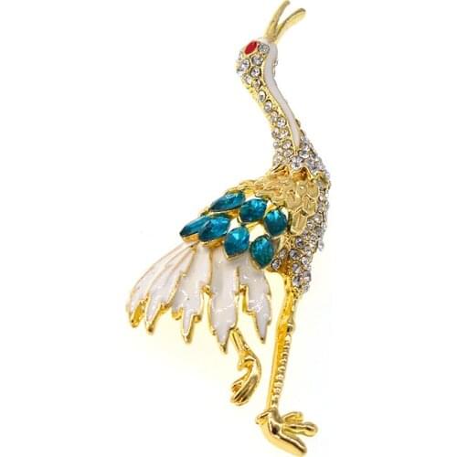 Cute Animal Large Crystal Brooches Pin Jewelry For Women Suit Hats Clips Corsages Brand Bijoux Brooch Jewelry Clothes Accessory