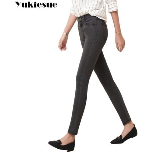 Fashionable womans jeans with high waist jeans woman push up mom jeans womens jeans for women jean femme Plus size black blue