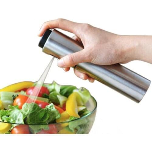 Stainless Steel Spray Pump Fine Mist Oil Sprayer Vinegar Sprayer Kitchen Olive Spraying Bottle Cooking Tools