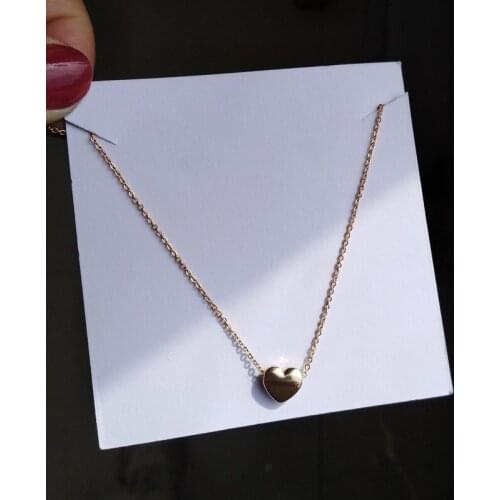 2021 latest fashion trend simple little love heart-shaped clavicle chain personality necklace metal texture ins wind necklace