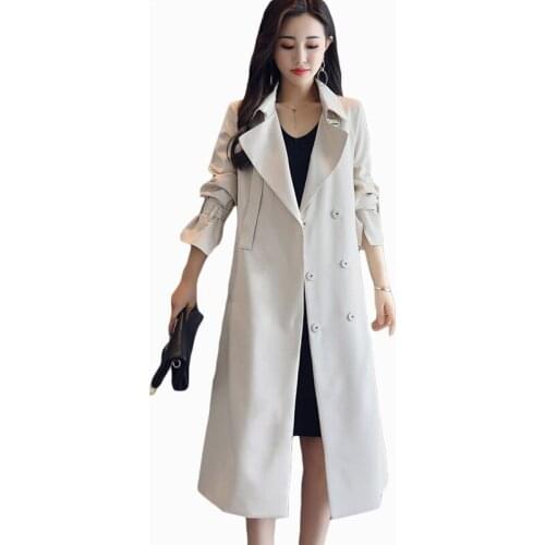 2017 new arrival women autumn fashion youth trench coat slim bandage female overcoat suit collar hot sale high quality ZL769
