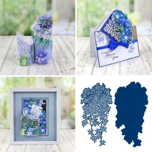 Flower Climbing Clematis New Arrival 2021 Metal Cutting Die Scrapbooking DIY Decoration Craft Embossing Make Albums Achtergrond