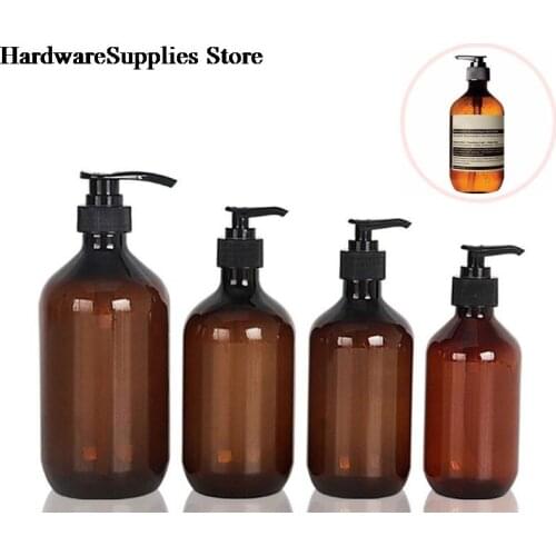 300/500ml Plastic Empty Refillable Shampoo Bottle Lotion Dispensers Bathroom Shower Gel Containers Soap Dispenser