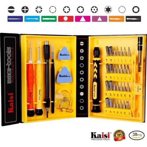 Kaisi Repair Kit Multifunctional Phone Opening Repair Tool Suitable for iPhone / Phone / Laptop / PC 38 in 1 Screwdriver Set