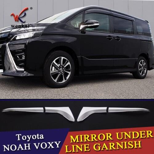 High Quality ! Chrome Side Rearview Mirror Strip Cover Trim For Toyota Noah Voxy 80 series 2014 2015 2016 2017 2018 Car Styling