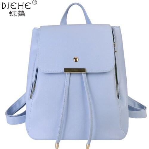 2021 High Quality Fashion Soft Leather Women Backpack String School Bags for Teenage Girls Travel Backpack Shoulder Bag Mochila