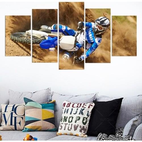 Yamaha YZ Print Picture Poster 5 Piece Wall Art canvas Painting for living Room Home Decor Ready to hang frame