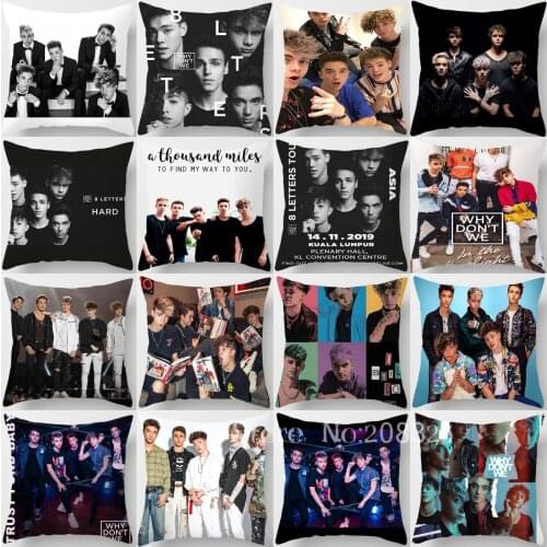 ZENGA Why Don't We Cushion Cover 45x45 Pillowcase Home Decorative Pillow Cover Customize Gift For Pillow Case Decorative Pillows