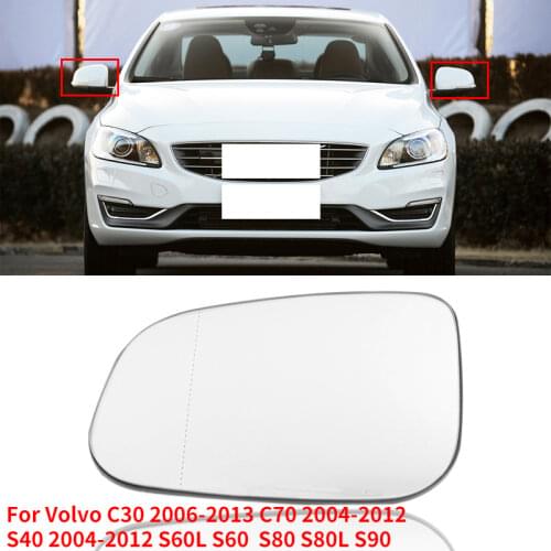 CAPQX With Heating Outer Rearview Mirror Glass Lens For Volvo C30 2006-2013 C70 2004-2012 S40 2004-2012 S60L S60 S80 S80L S90