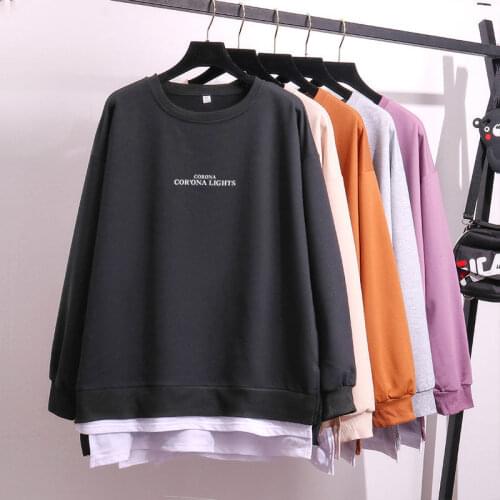 Women Unisex Pitchwork Hoodies Men And Women O-Neck Sweatshirt Tracksuit Spring And Autumn Casual Plus Size