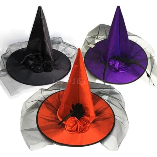 Witch Hat Halloween Costume Cosplay Wicked Witch Accessory Adult One Size Modern Witch Hat Halloween Knit Women