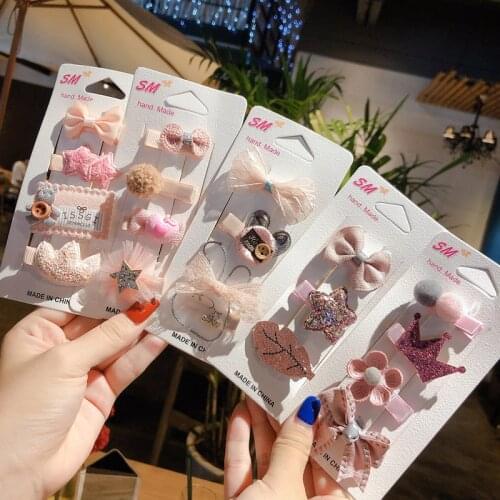 4Pcs hair clip set Girl Cute Hair bands Hair Accessories Bow Flower animal headwear Hairpins cartoon hair band Hairpin Headdress