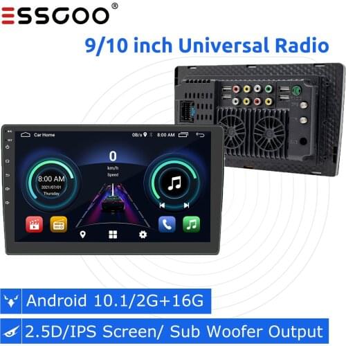 Essgoo 10'' Car Radio 2 din Android 9.1 Autoradio Stereo GPS 2G+32G 4G Bluetooth Multimedia Player For Volkswagen Toyota Nissan
