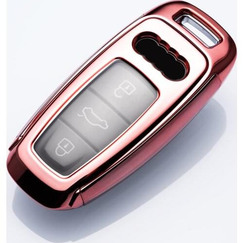 TPU Car Cover Key Case For Audi A6 C8/A4 B9/A5/S5/A7/S7/Q7/Q8/A3/S4/A8 D5/S8/SQ7/TT 8S MK3 TTS 4M 2021 2020 2019 Remote Fob Skin