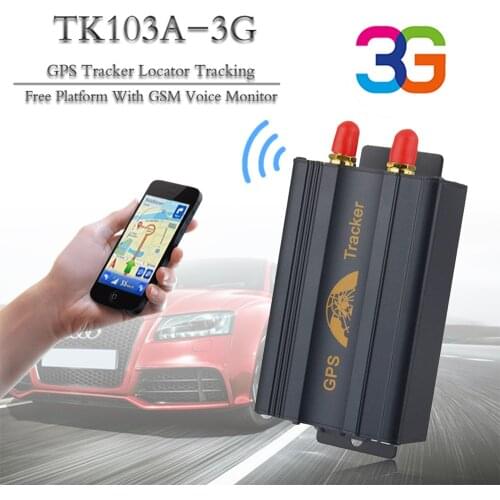 TK103A-3G GPS103A-3G GPS GSM GPRS Real-time Tracking 3G Car Motorcycle GPS Tracker Locator With Anti-Theft Geo-fence SOS Alarm
