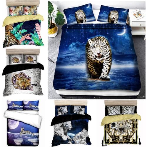 3D Bedding set Lion Print Duvet cover set lifelike bedclothes with pillowcase bed set home
