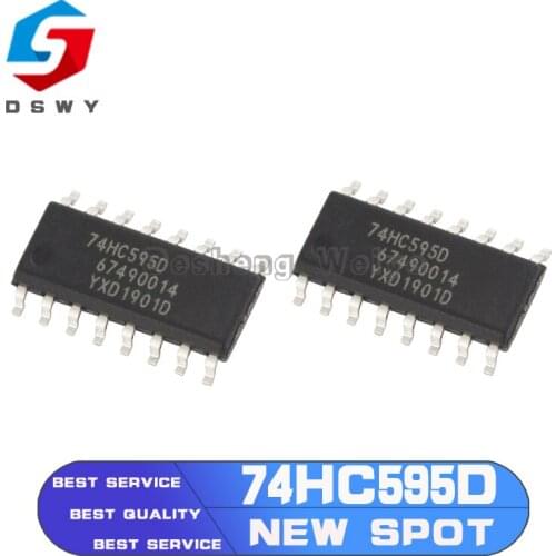 10PCS 74HC595 SOP16 74HC595D SOP SN74HC595D SOP-16 SMD New and Original IC Chipset