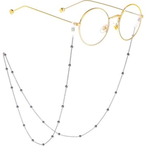 Simple Sunglasses Reading Glasses Anti-slip Beaded Chain Eyewear Lanyard Rope Anti-slip Beaded Chain Eyewear Lanyard Rope Anti-s