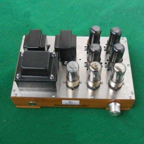 Hand-made scaffolding, bile rectifier 6p6p parallel tube amplifier, Class A tube amplifier 6w*2, Input sensitivity: 400m-2000mV