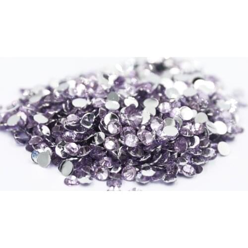 Violet Color 2~6mm Flatback стразы Resin Non hotfix Rhinestones in Bulk Package Plastic Nail Art Decoration for Garment