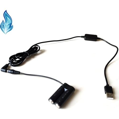 USB Drive Power Cable DR-DC10 DC Coupler AA Dummy Battery for Canon Camera