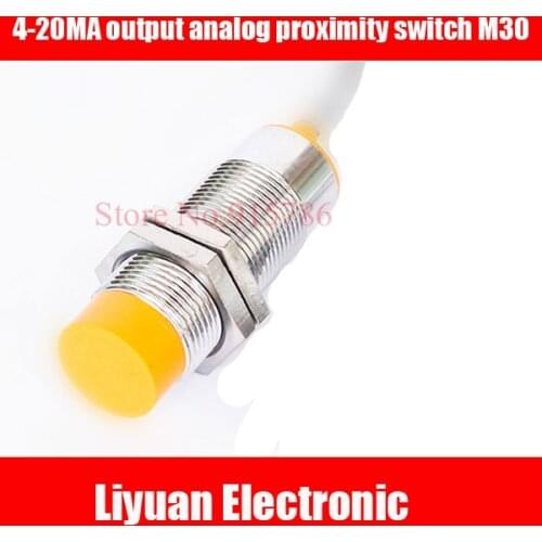 1pcs 4-20MA current output analog proximity switch / M30 linear displacement sensor 0-10V voltage output distance 8mm