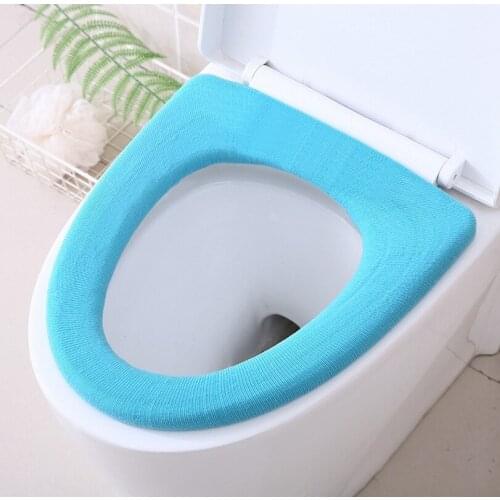 1Pc Removable Soft Strong Elastic Toilet Seat Case Warmer Toilet Accessories Pedestal Pan Cushion Washable Toilet Seat Covers