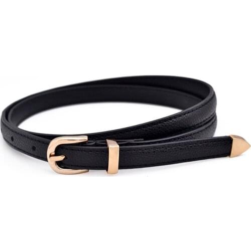 1 PC Women Skinny Waist Belt Thin Lady Leather Buckle Narrow Waistband Girls Cloth Accessories Dropship Hot Sale
