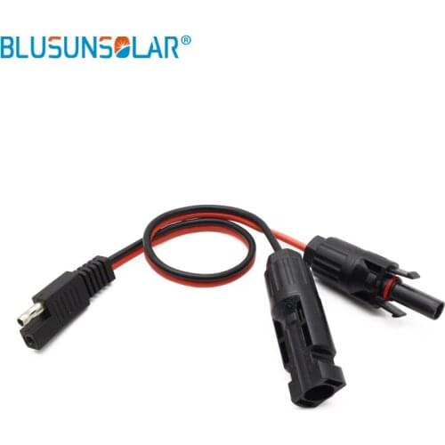 100pieces/lot sae connector 2 pin Battery 14AWG 12" DC sae cable Solar panel Trailer sae connector plug