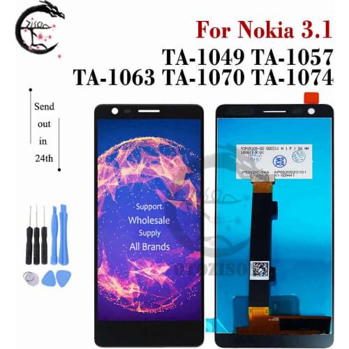 5.2" LCD For Nokia 3.1 LCD Display TA-1049 TA-1057 TA-1063 TA-1070 TA-1074 Screen Touch Digitizer Assembly LCD N3.1 Display New