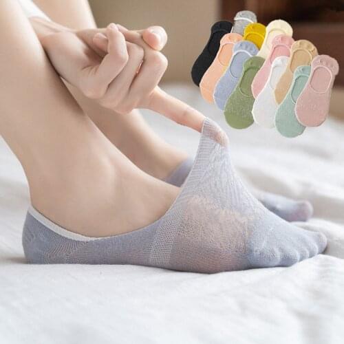 5 Pairs/lot Jacquard Invisible Candy Cotton Breathable Fashion Socks Women Summer Girls Casual Short Ankle Boat Low Sox