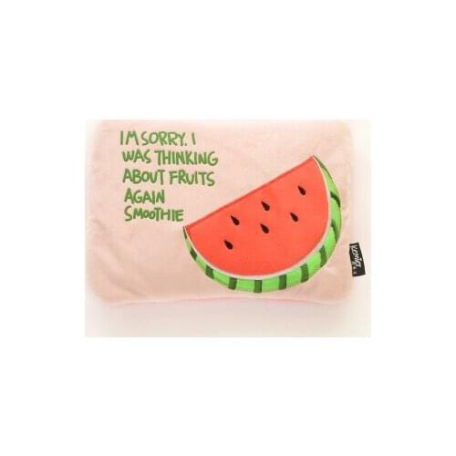 Free shipping lovely watermelon design plush hot water bag