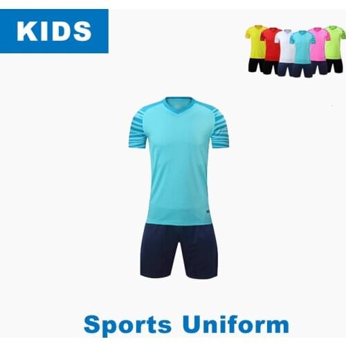 Child Kids' Sports Wear 2021 Football Kit with Socks Custom Print Personalized Boys Soccer Jersey Shirt Team Jersey Uniform