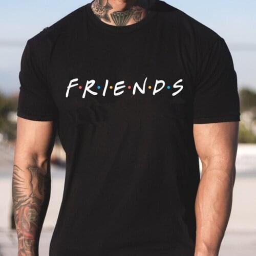 2020 New summer mens fashion t shirts friends print t shirt male Clothing Man fitness casual T-Shirts men cotton t shirt T078