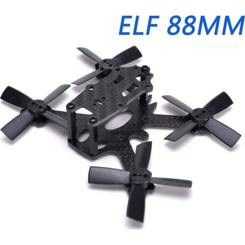 ELF X2 88mm 88 Micro Frame Combo Carbon Fiber FPV Racing Frame Kit 1935 propeller For RC Multirotor Model 1103 / 1104 Motor