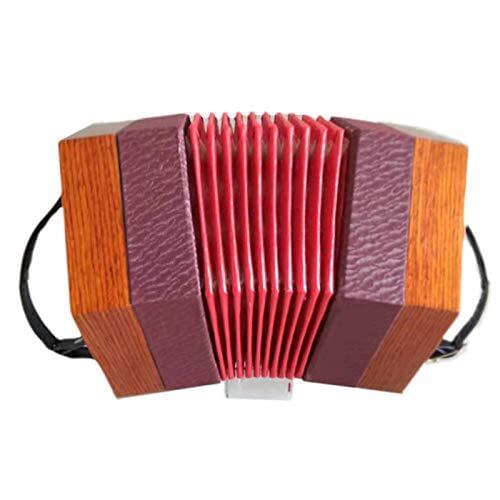 Concertina 30-button diatonic wood accordion