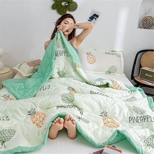Summer Cool Quilt Double Air Conditioner Washed Cotton Quilt Student Single Summer Dormitory Spring and Autumn Thin Summer Quilt