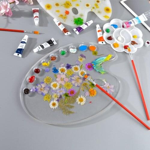 New color palette mold diy set-up resin silicone mold crystal epoxy jewelry mirror painting pan epoxy mold